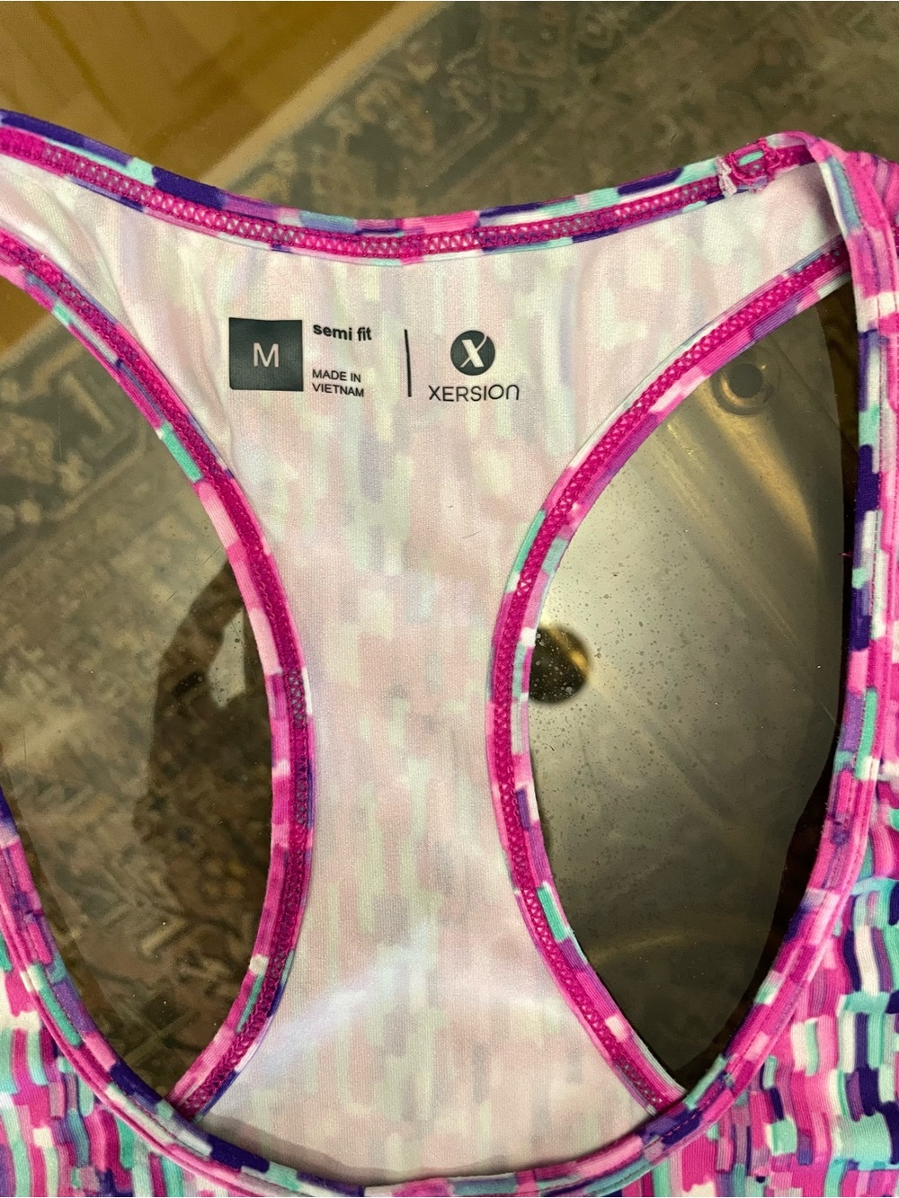 Xersion Pink Multicolor Racerback Sports Tank - Picture 3 of 5